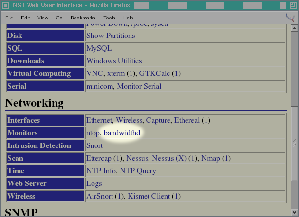 Selecting bandwidthd